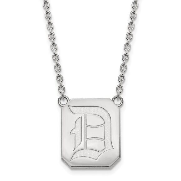 Sterling Silver Duquesne U Large 'D' Pendant Necklace - Picture 1 of 5